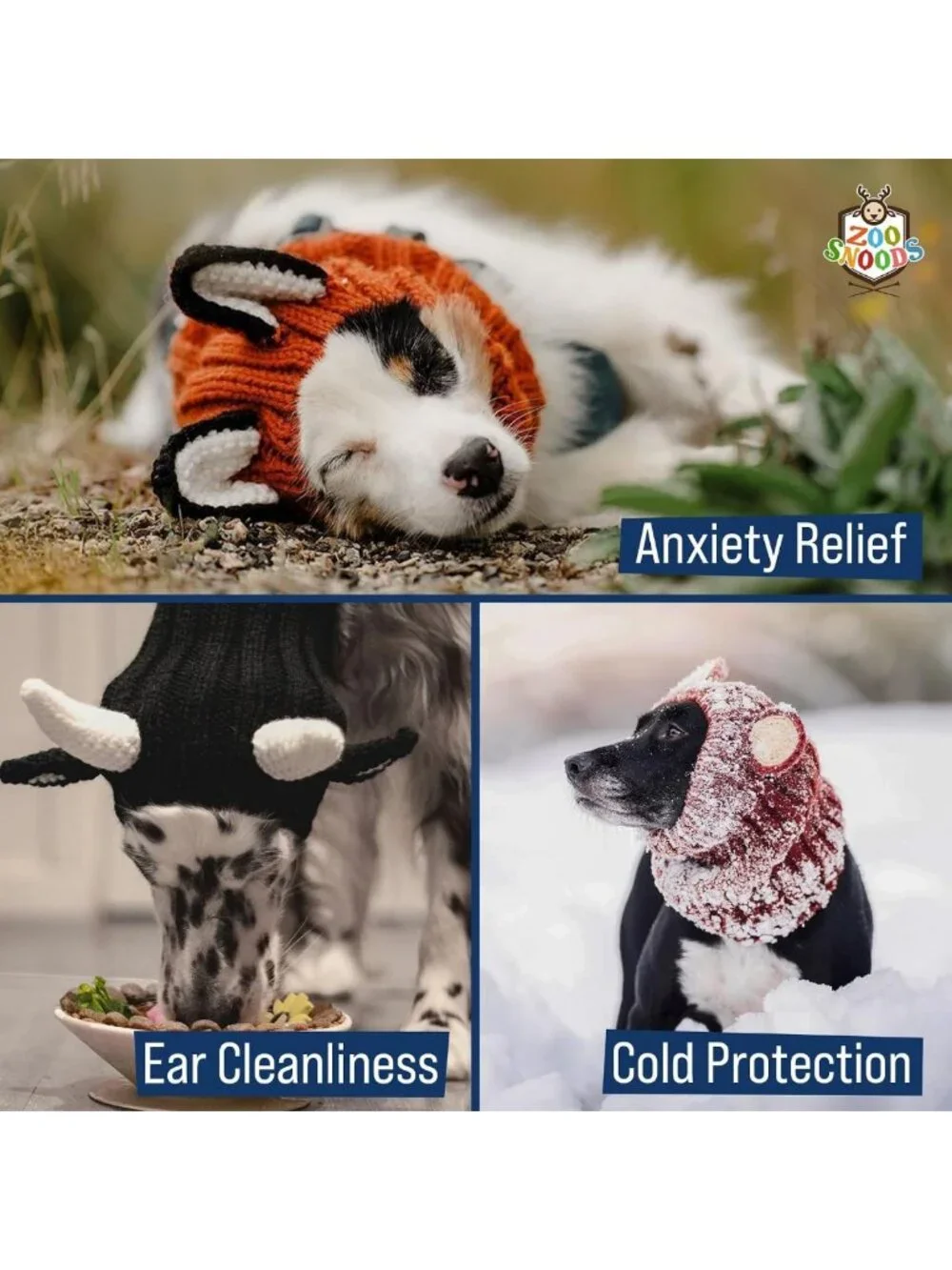 Cozy Knit Lion Mane Dog Snood - Warm Ear Wrap for Pets, Halloween & Winter